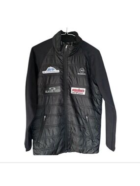 Rossignol Warm Nordic Ski Jacket with ski club patches Quilted sz 16